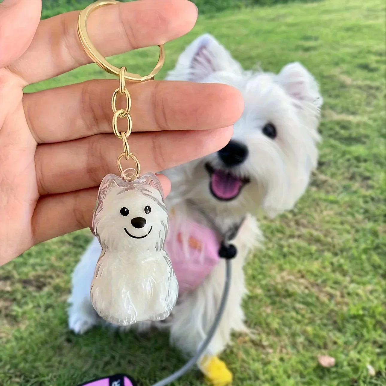 Pet Hair Memorial Keepsake Keychain