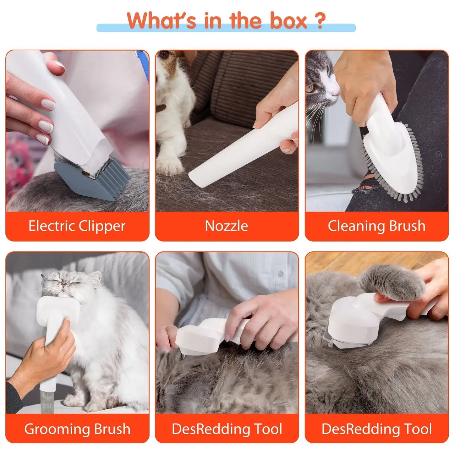 Pet Hair Trimmer & Vacuum Set