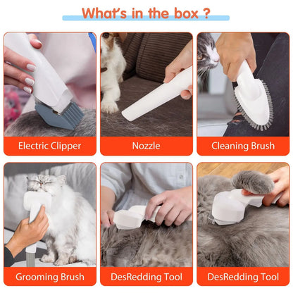 Pet Hair Trimmer & Vacuum Set