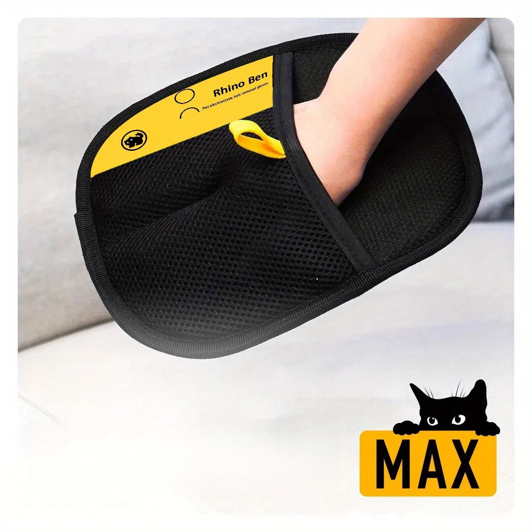 2-Piece Pet Hair Remover Grooming Gloves