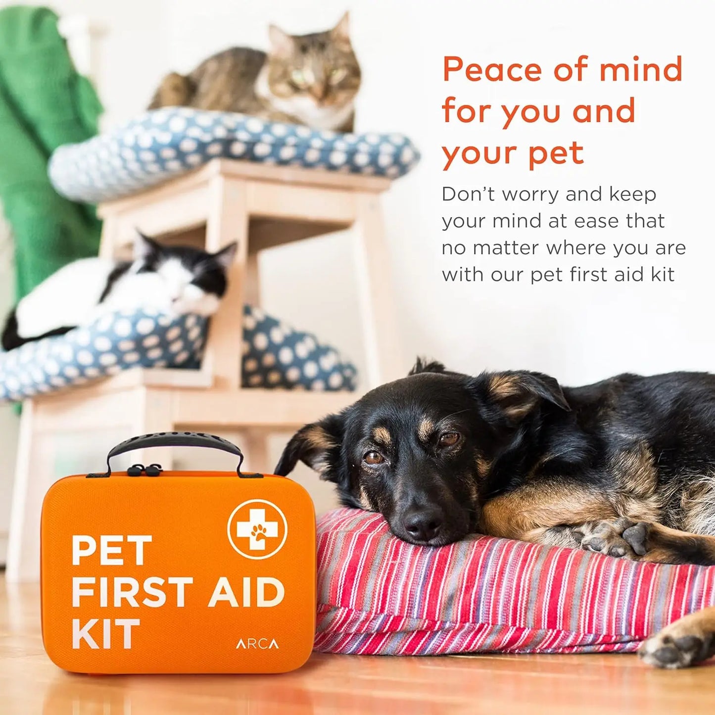 Hard Case Pet First Aid Kit for Dogs & Cats