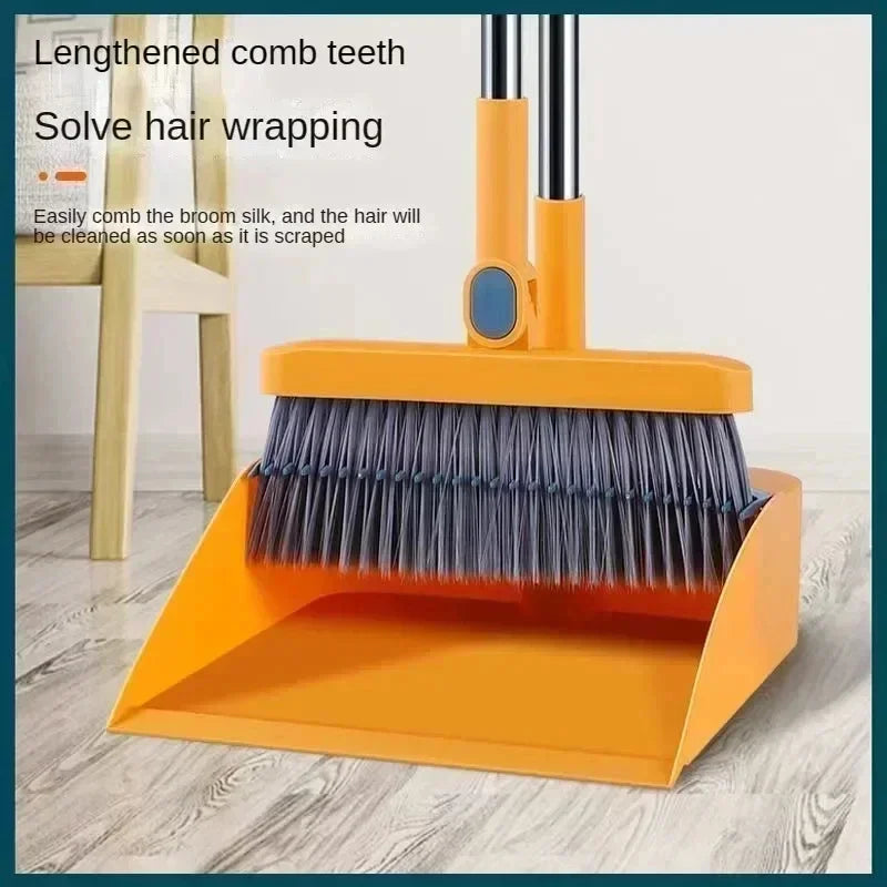 Long Handle Dustpan Broom Set