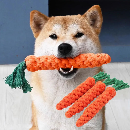 Carrot Rope-Like Dog Chew Toy