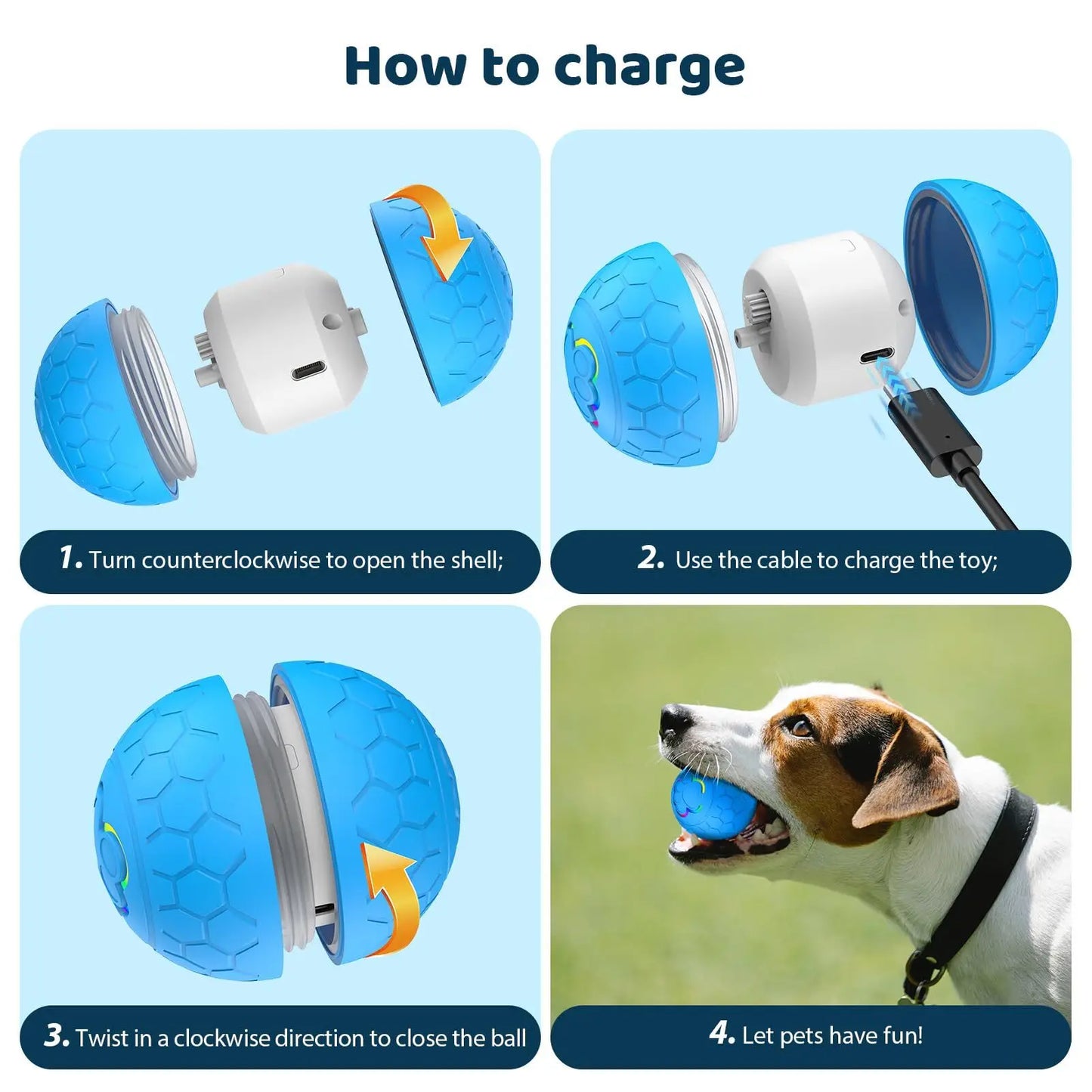 Rechargeable Interactive Dog Ball Toy