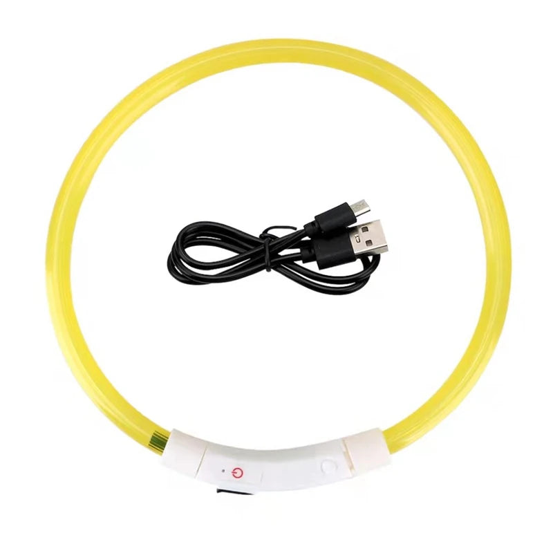 Rechargeable LED Dog Safety Collar for Night Walks