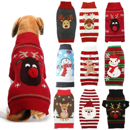 Knitted Winter Dog Sweater